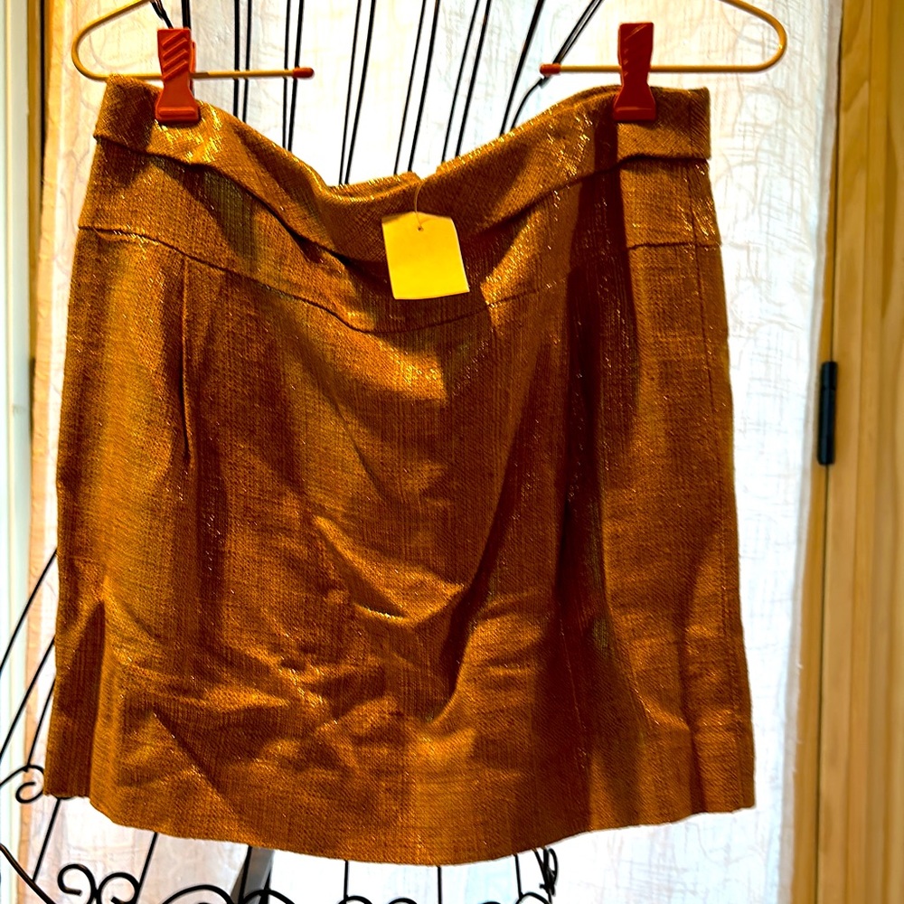 Sz 2 gold JCREW skirt BNWT beautiful